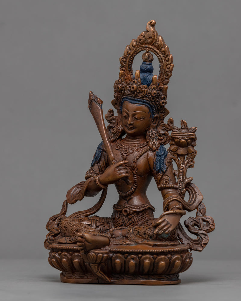 Manjushri Mantra Tibetan Practice Statue | Bodhisattva Of Wisdom Sculpture