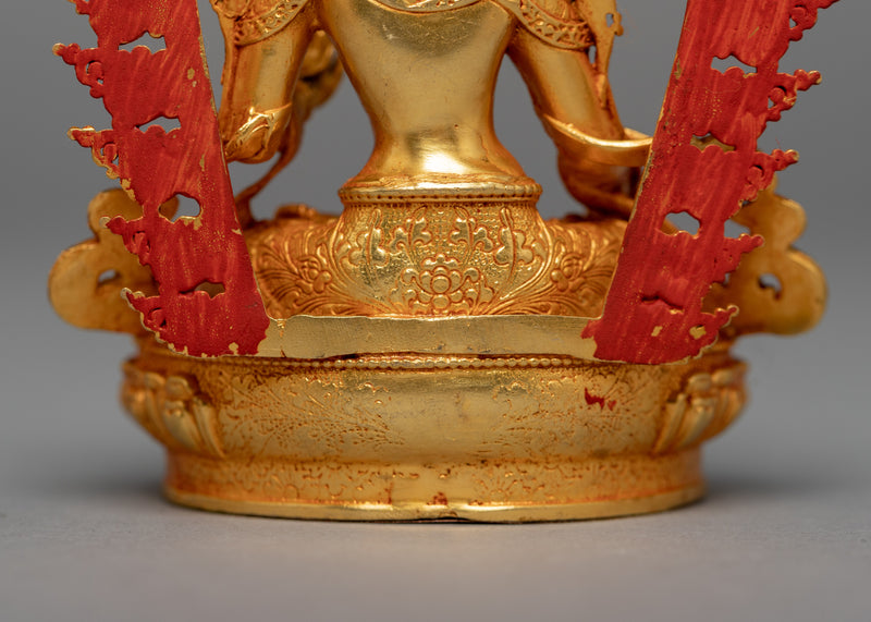 Mini White Tara Sculpture | Buddhist Long Life Deity