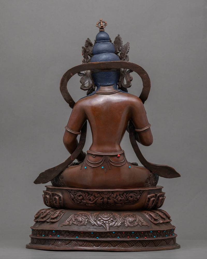 Vajrasattva Empowerment Statue | Tibetan Buddha Sculpture For Mindfulness