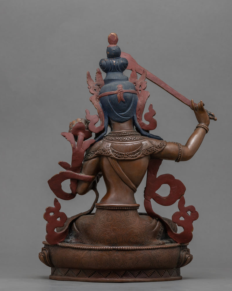 Manjushri Mudra Practice Statue | Historical Tibetan Buddhist Artwork