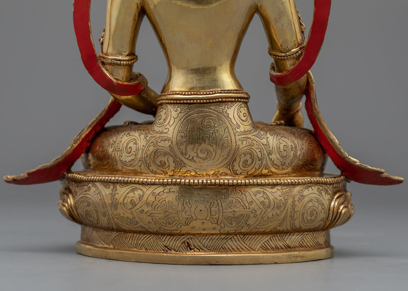 Sakya Muni Buddha Crowned Statue | Buddhist Deity Figurine For Ritual