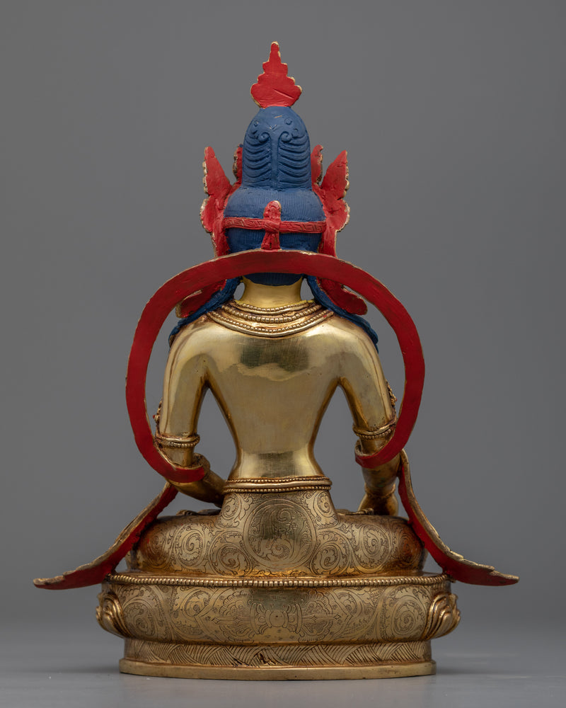 Sakya Muni Buddha Crowned Statue | Buddhist Deity Figurine For Ritual