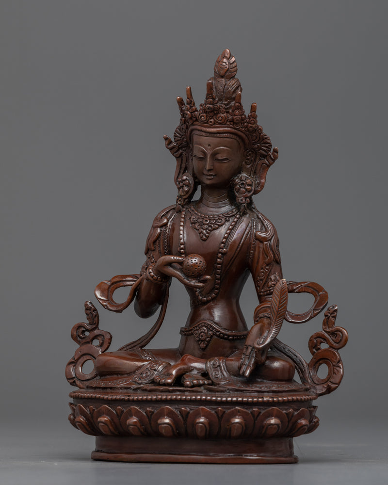 Bodhisattva Ksitigarbha Copper Statue | Tibetan Himalayan Bodhisattva Sculpture