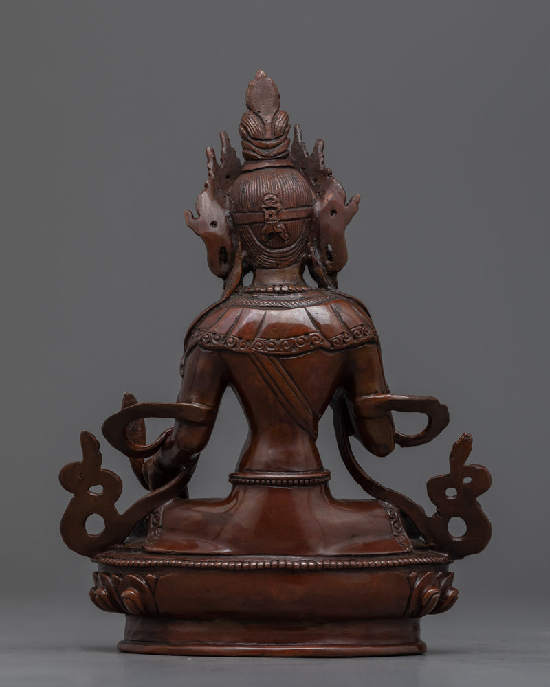 Bodhisattva Ksitigarbha Copper Statue | Tibetan Himalayan Bodhisattva Sculpture