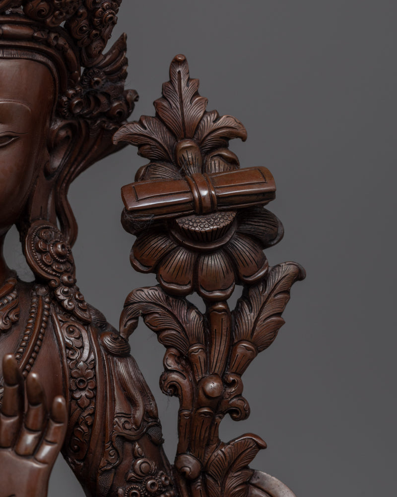 Manjushri Empowerment Sculpture | Tibetan Bodhisattva Of Wisdom Copper Statue