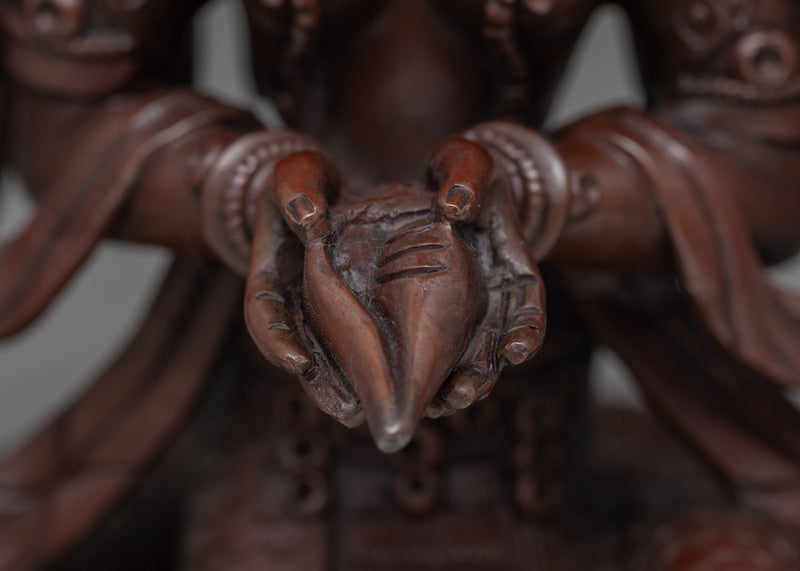 Naga Kanya Goddess Statue | Oxidized Copper Artwork Of Buddhist Deity