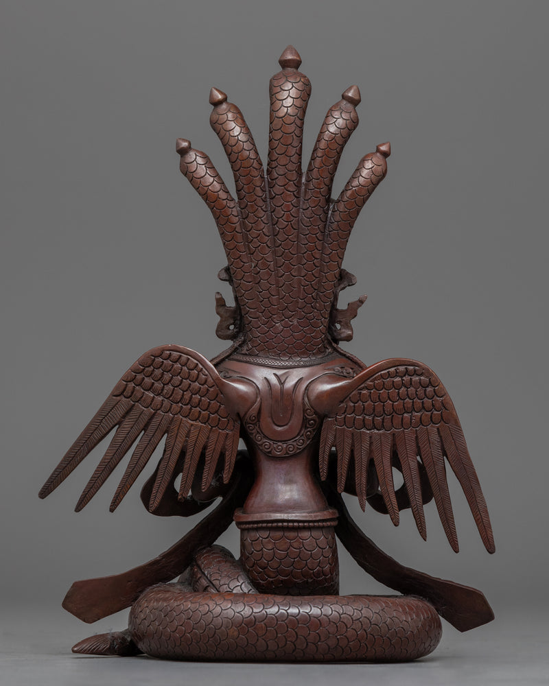 Naga Kanya Goddess Statue | Oxidized Copper Artwork Of Buddhist Deity