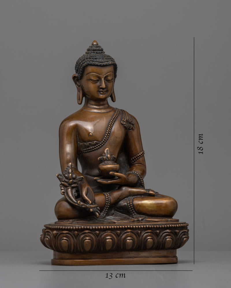 Bhaisajyaguru Buddha Statue | Traditional Tibetan Healing Medicine Buddha Figurine