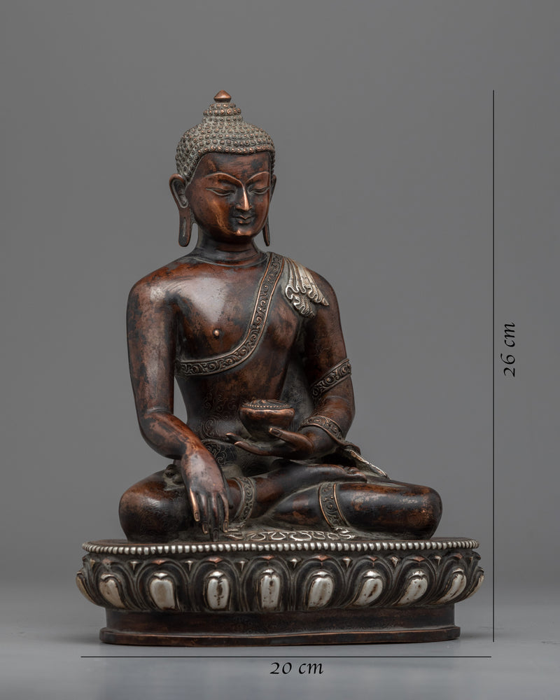 Shakyamuni Buddha Meditations Practice Statue | Traditionally Hand-Carved Buddha Art