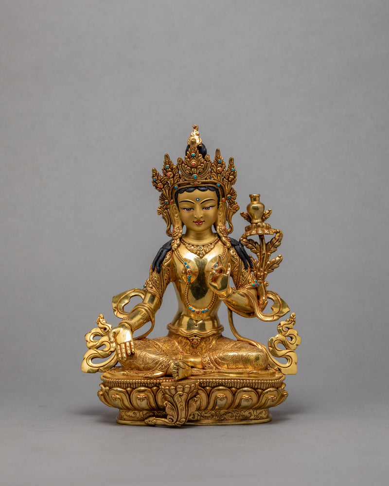 Emanations of 21 Tara Statues Collection | 24K Gold Himalayan Sculpture