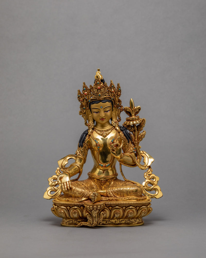 Emanations of 21 Tara Statues Collection | 24K Gold Himalayan Sculpture