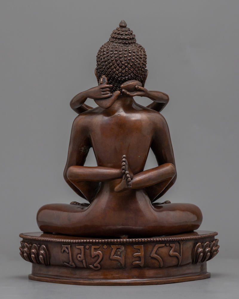 Copper Statue Of Samantabhadra And Samantabhadri | Samantabhadra With Consort In Union Figurine