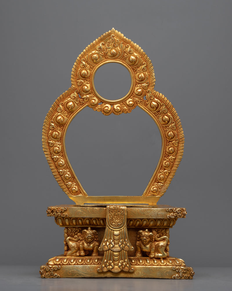 Traditional Tibetan Buddha Tara Mantra Sculpture | Buddhist Mother Tara Seated On Throne