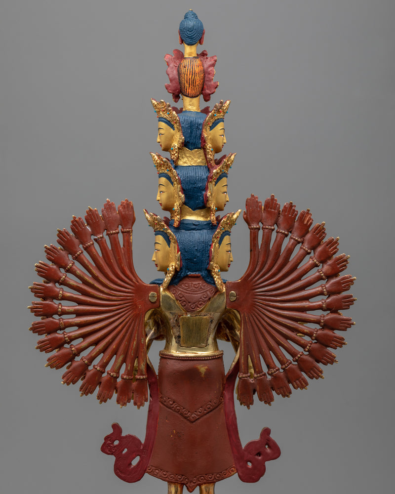 Himalayan 1000 Armed Avalokiteshvara Statue | Traditional Tibetan Bodhisattva Of Compassion