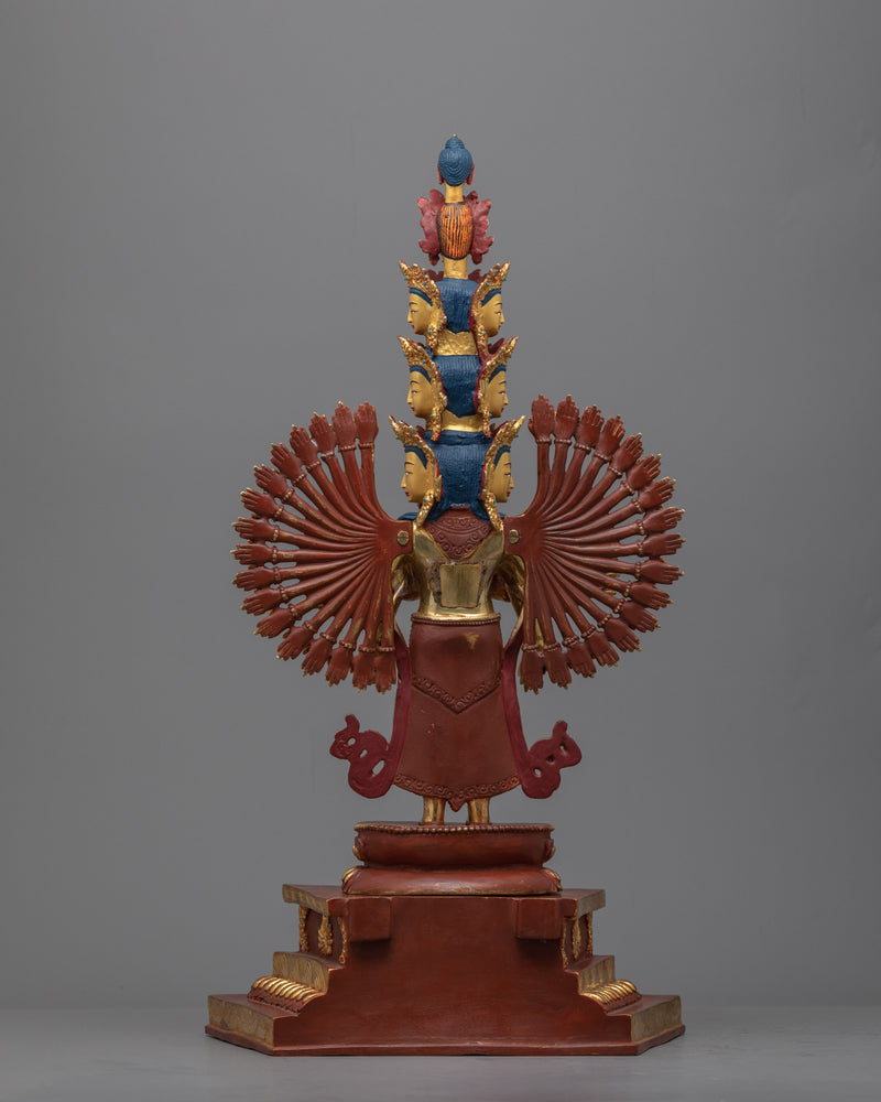 Himalayan 1000 Armed Avalokiteshvara Statue | Traditional Tibetan Bodhisattva Of Compassion