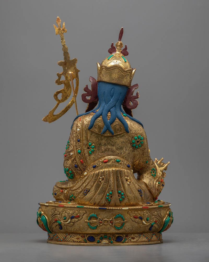 Padmasambhava Guru Rinpoche Mantra Sculpture | The Lotus Born Master Guru Rinpoche Figurine