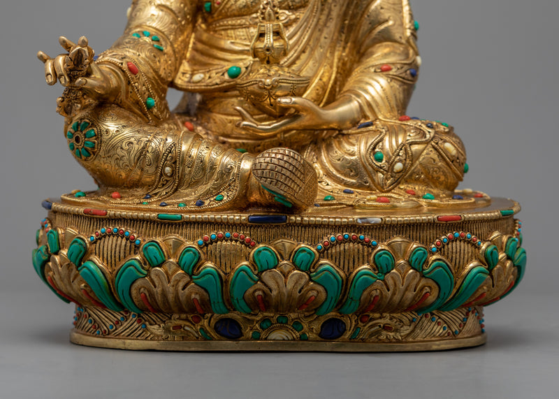 Padmasambhava Guru Rinpoche Mantra Sculpture | The Lotus Born Master Guru Rinpoche Figurine