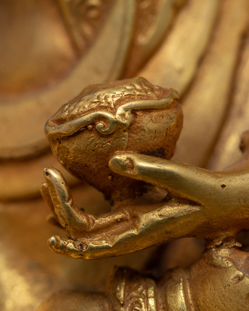 Machine Crafted Milarepa Art Using Gold | Traditional Himalayan Buddhist Master