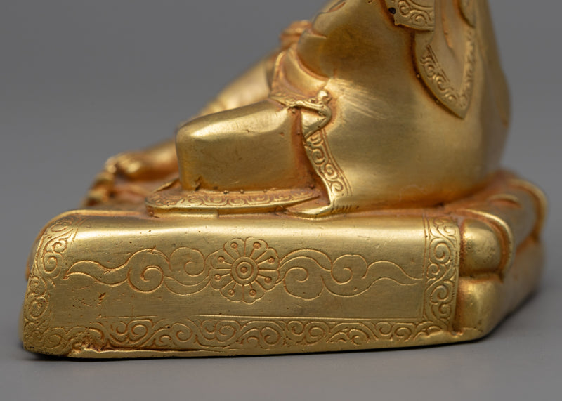 Machine Crafted Milarepa Art Using Gold | Traditional Himalayan Buddhist Master