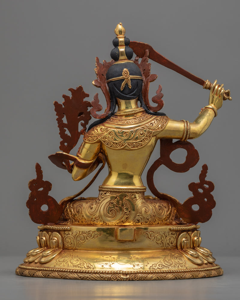 Manjushri Tibetan Statue | Authentic Himalayan Nepalese Art-craft