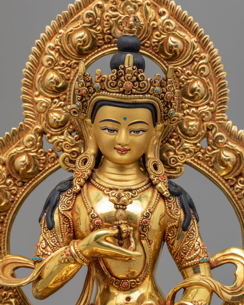 Dorje Sempa Mantra Sculpture | Himalayan Religious Statue For Virtue Practice