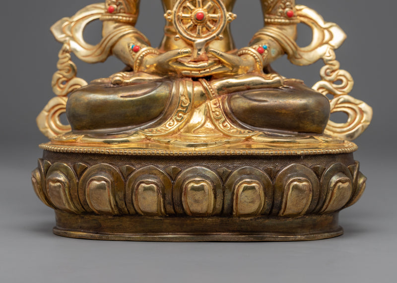 Dhyani Buddha Vairocana Statue | Traditionally Made Himalayan Sculpture