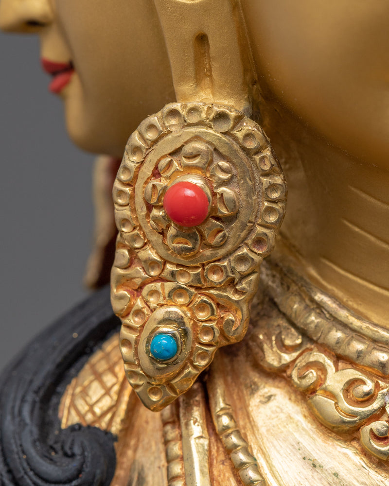 Dhyani Buddha Vairocana Statue | Traditionally Made Himalayan Sculpture