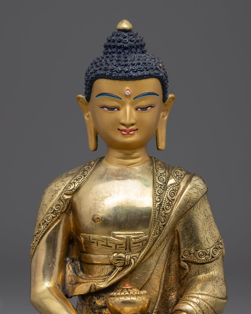 The Mantra Of Amitabha Buddha | Golden Statue To Practice Buddhism