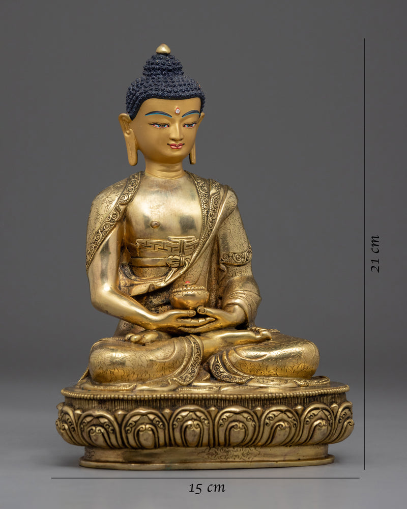 The Mantra Of Amitabha Buddha | Golden Statue To Practice Buddhism