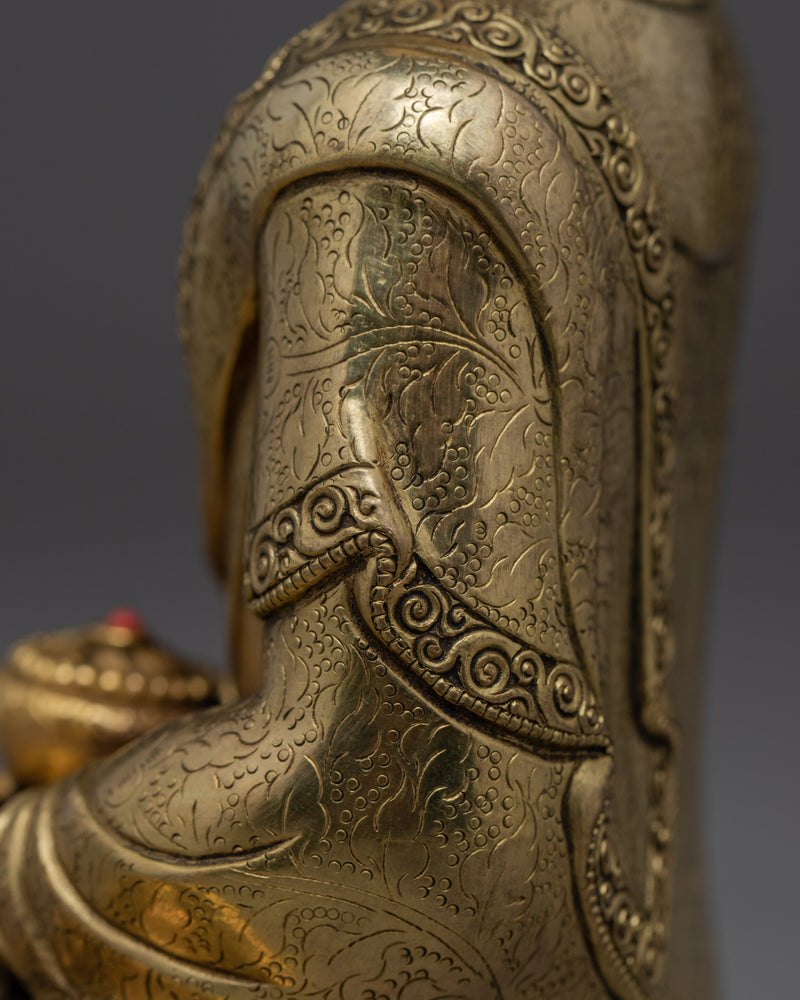 The Mantra Of Amitabha Buddha | Golden Statue To Practice Buddhism