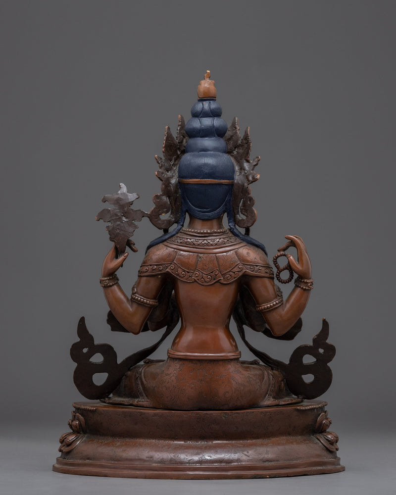 Chenrezig Pure Land Prayer | Himalayan Oxidized Art Form