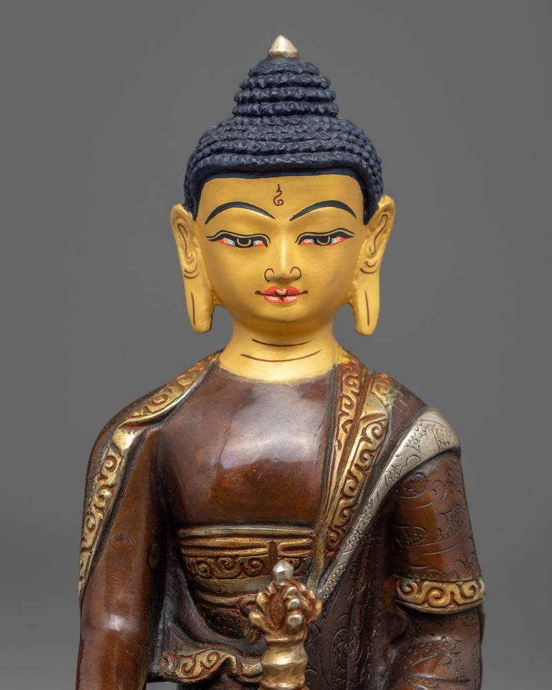 Akshobhya Buddha Altar Statue | Himalayan Traditionally Hand-carved