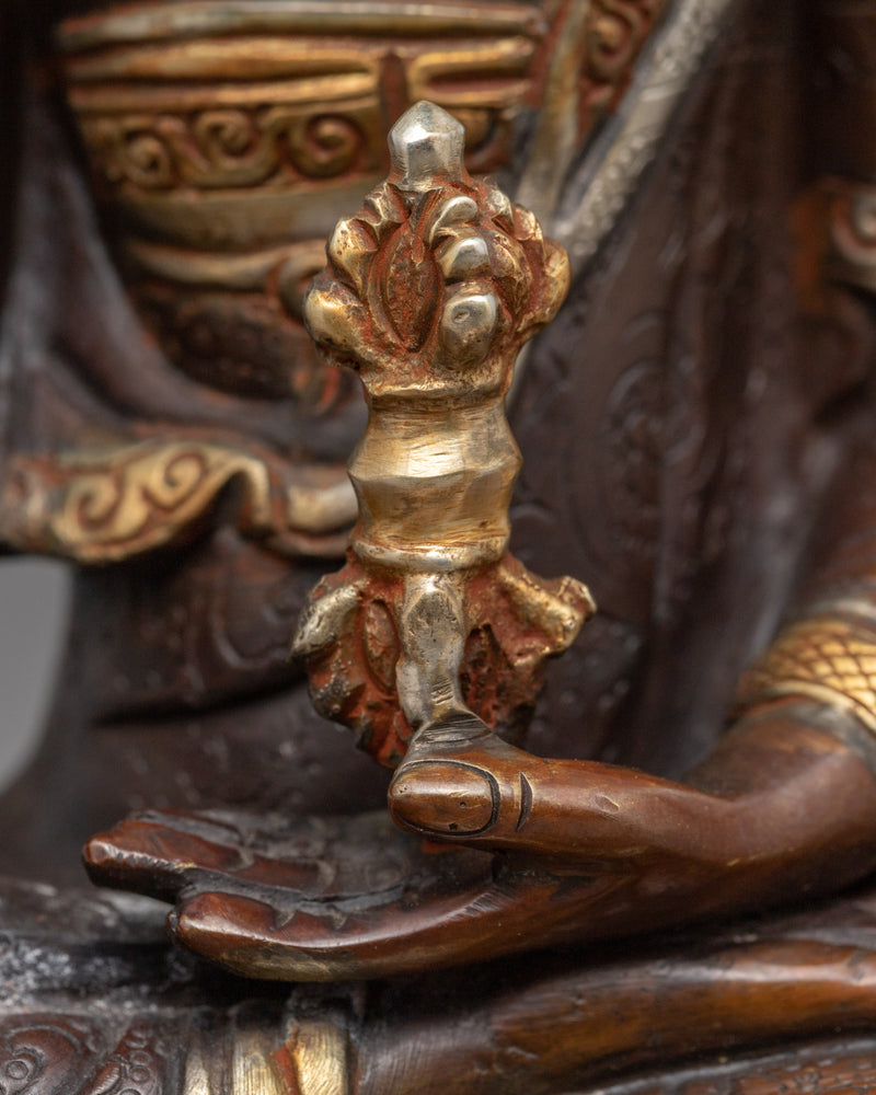 Akshobhya Buddha Altar Statue | Himalayan Traditionally Hand-carved