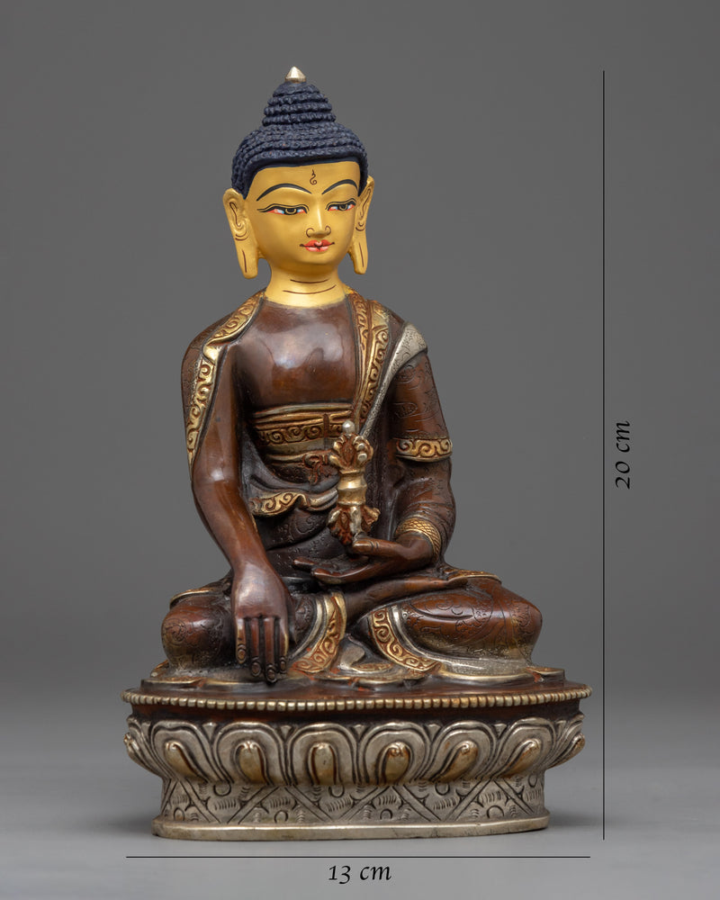 Akshobhya Buddha Altar Statue | Himalayan Traditionally Hand-carved