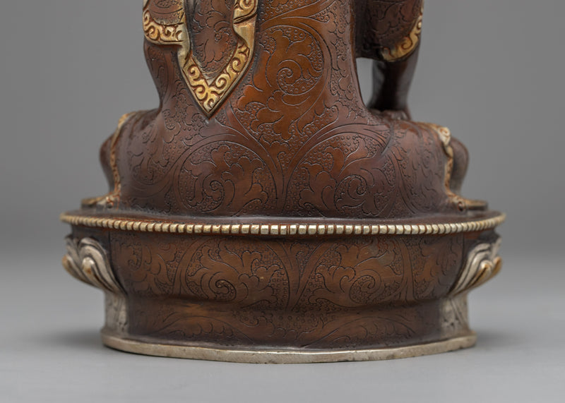 Akshobhya Buddha Altar Statue | Himalayan Traditionally Hand-carved