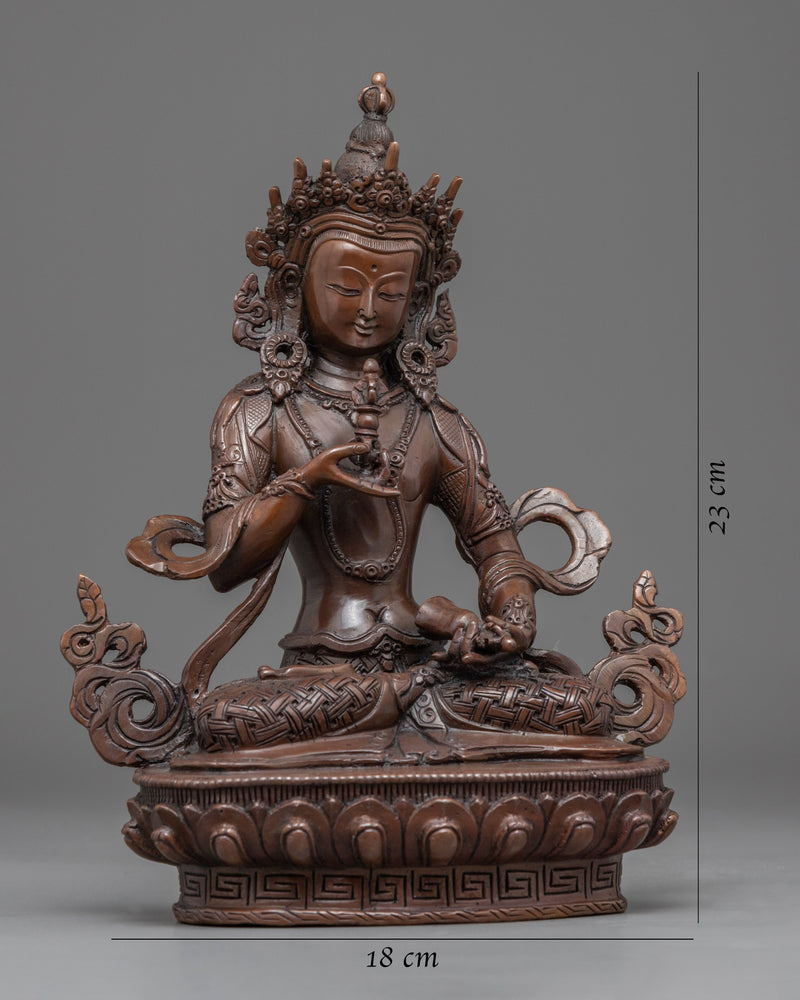 Buddhist Dorsem Lama Chopa | Vajrasattva Vintage Oxidized Statue