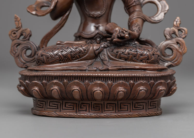 Buddhist Dorsem Lama Chopa | Vajrasattva Vintage Oxidized Statue