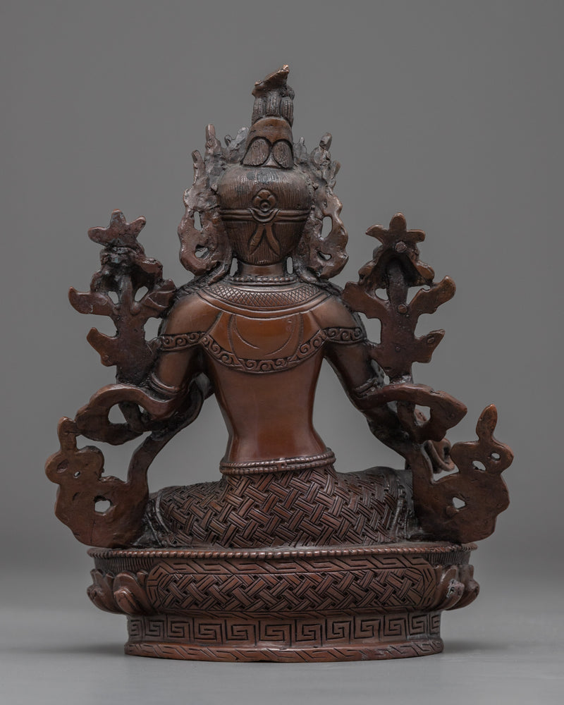 Goddess Green Tara Buddhism Statue | Traditional Himalayan Artwork