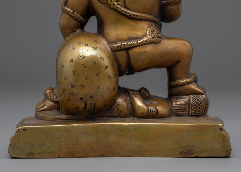 Black Jambhala Practice Statue | Traditional Himalayan Statue