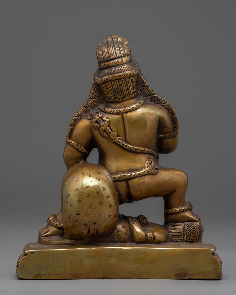 Black Jambhala Practice Statue | Traditional Himalayan Statue