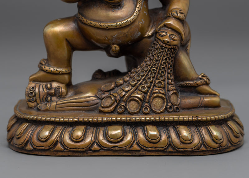 Black Jambhala Practice Statue | Traditional Himalayan Statue