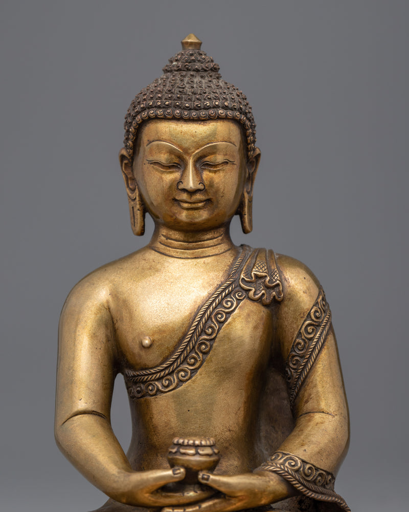 Buddha Amitabha Prayer Statue From Nepal | Himalayan Artwork of Nepal