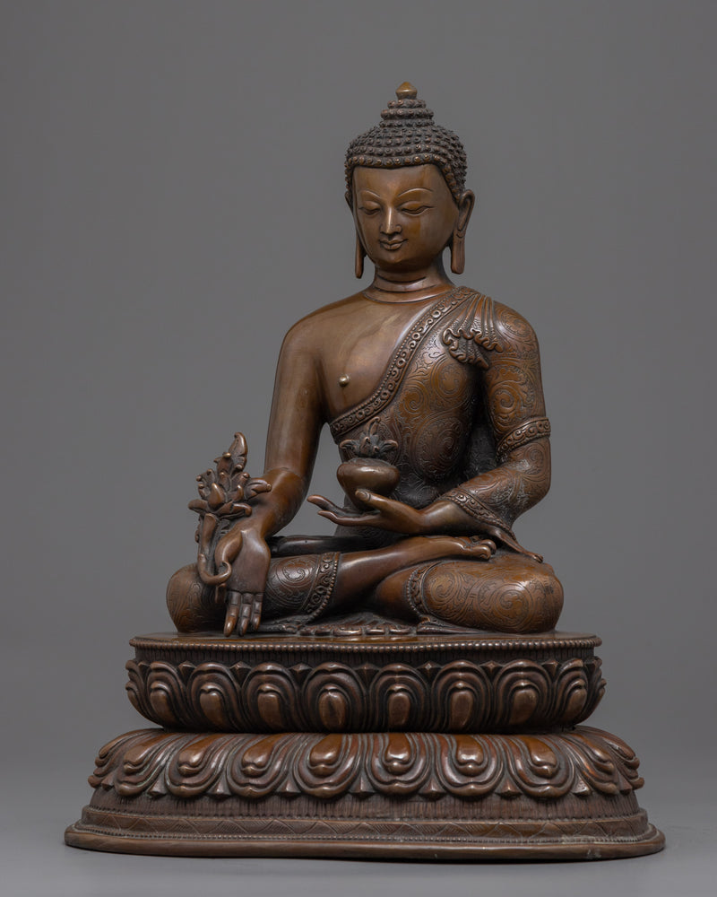 Buddhist Buddha Lapis Lazuli Statue | Himalayan Hand-carved Artwork