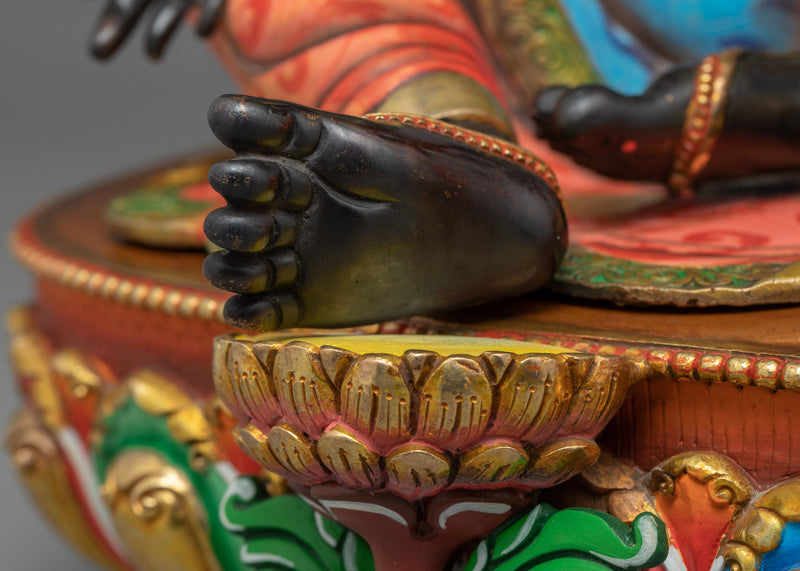 Himalayan Green Tara Mother Statue | Hand-Carved Buddhist Deity Sculpture