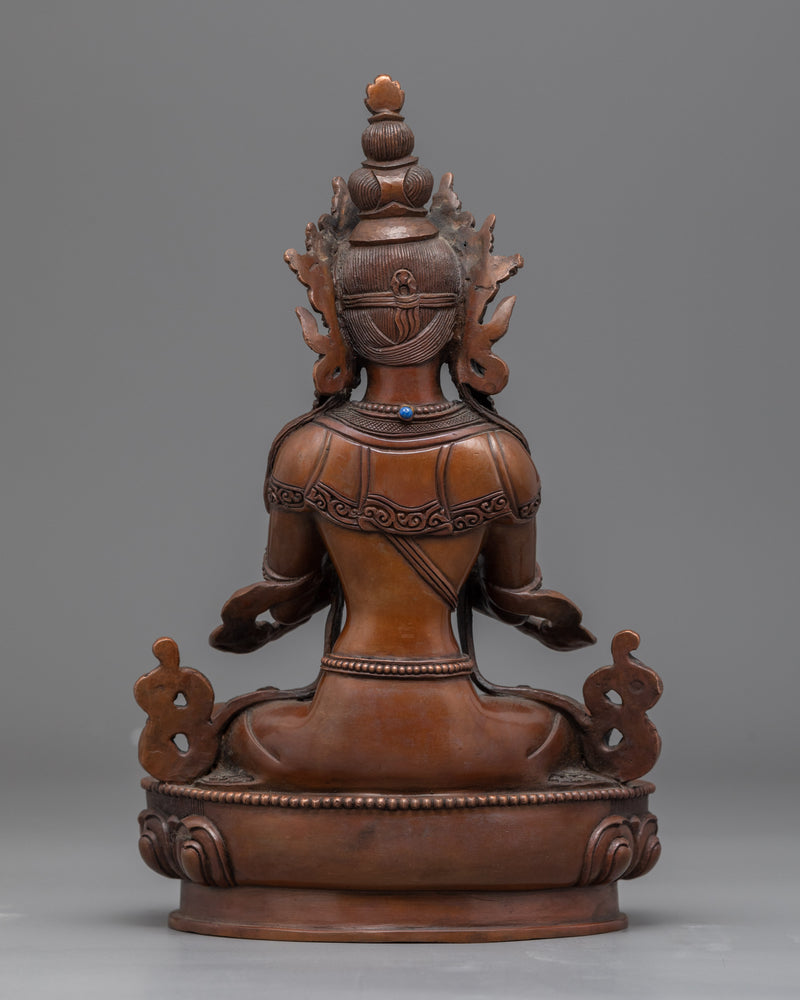 Tibetan Vajradhara Statue | Traditional Handcarved Buddhist Sculpture