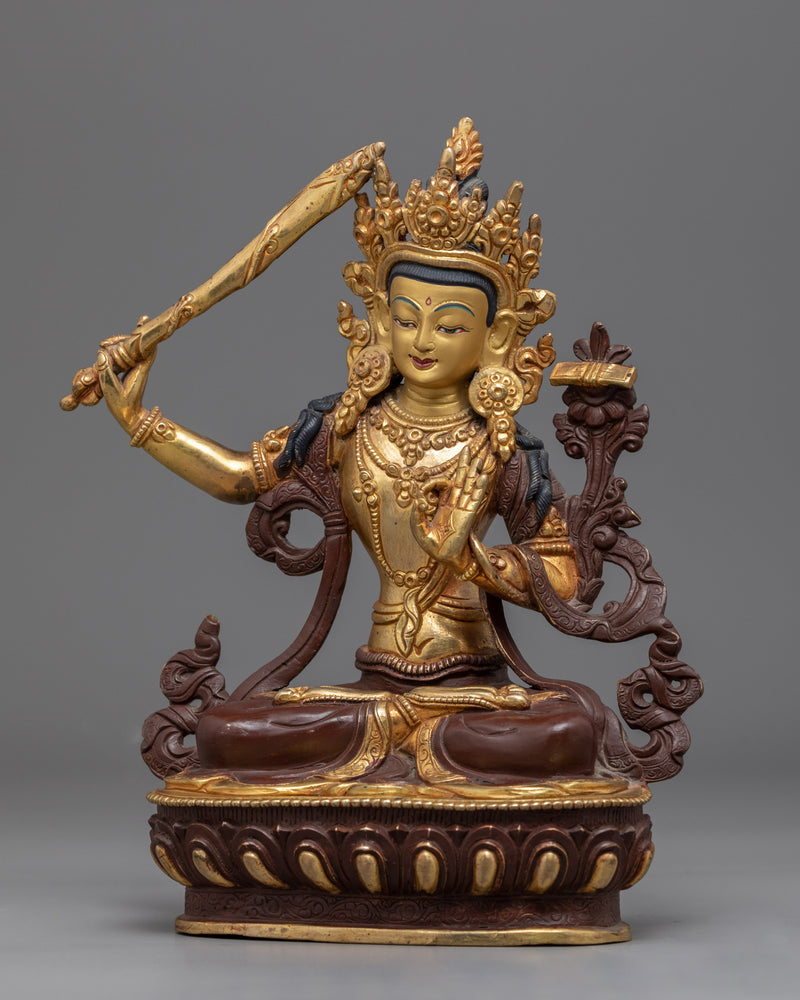 Manjushri Buddhism Bodhisattva Statue |  Wisdom Deity of Buddhism