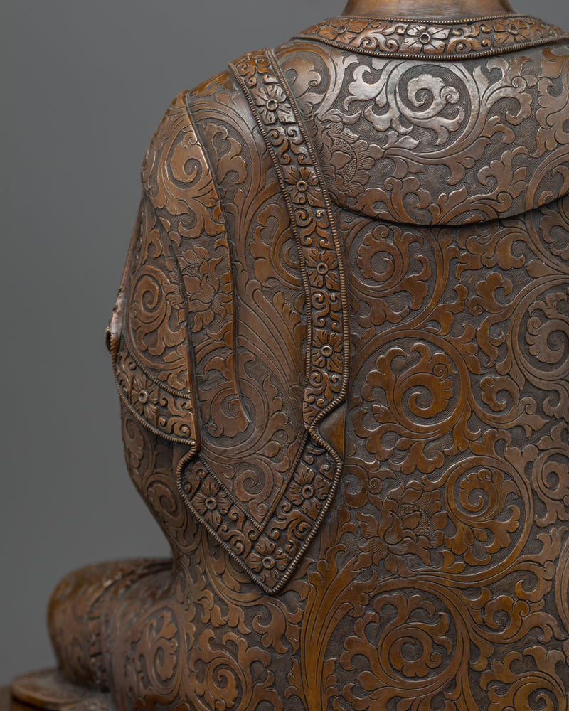 Healing Medicine Buddha Statue |  Fully Oxidized Copper Handcrafted Statue