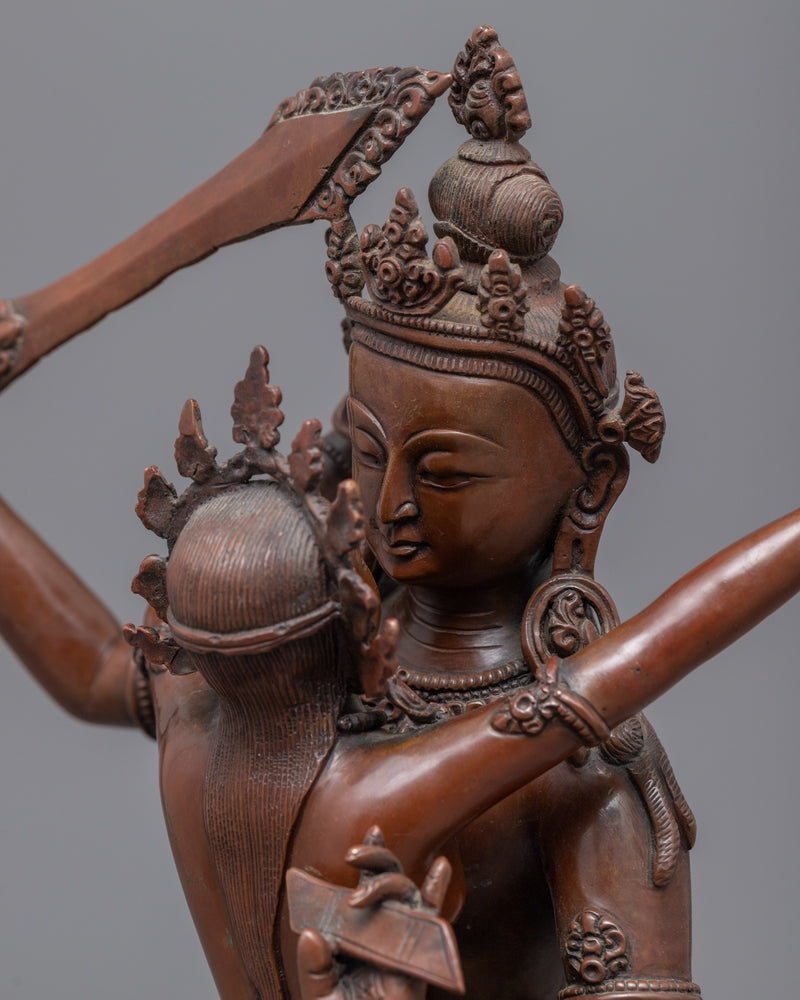 Manjushri Consort Oxidized Statue | Original Himalayan Artwork