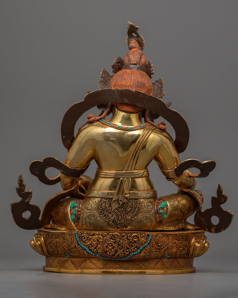 Gold Gilded Dzambhala Statue | Gold Gilded Buddhist Art