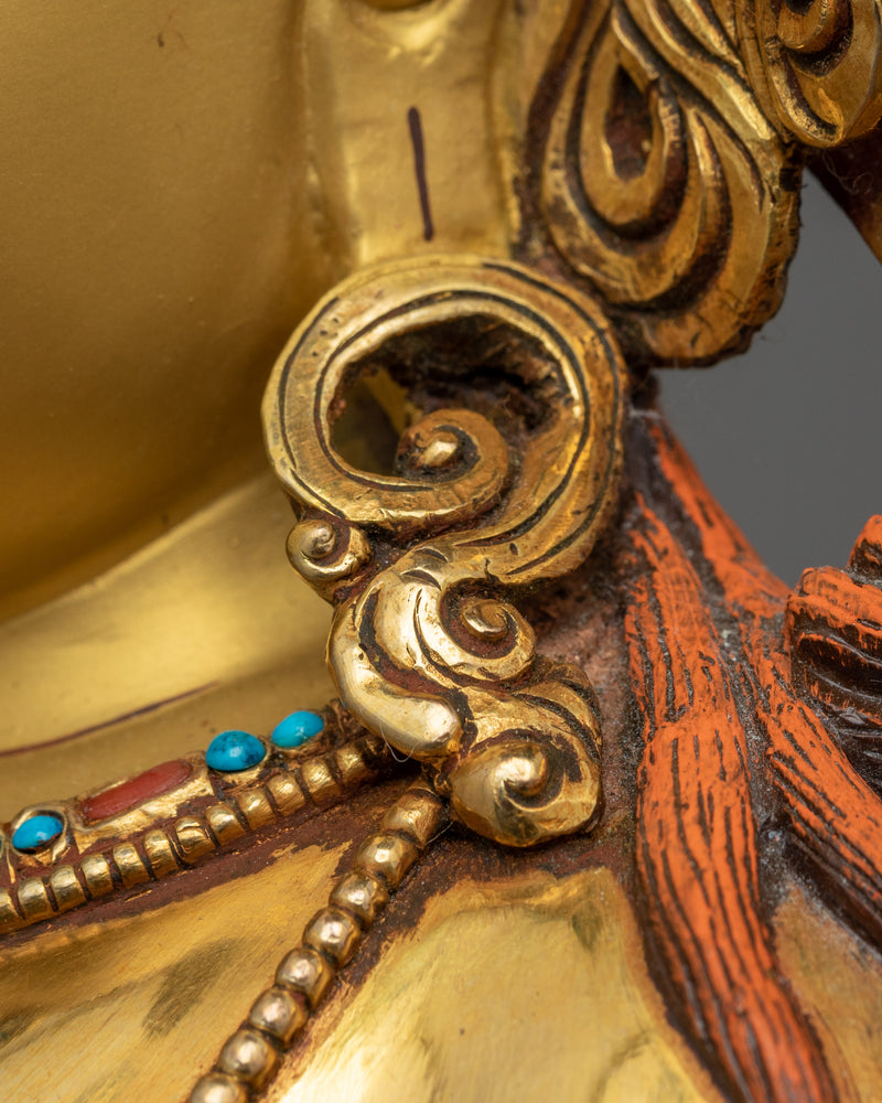 Gold Gilded Dzambhala Statue | Gold Gilded Buddhist Art